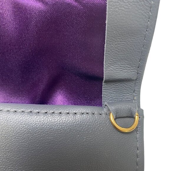 Heidi Sturgess Clutch Bag Gray Leather - Picture 9 of 11